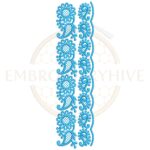 Curved Edge Border Embroidery Design(E-0196)