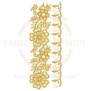 Buy floral border machine embroidery design