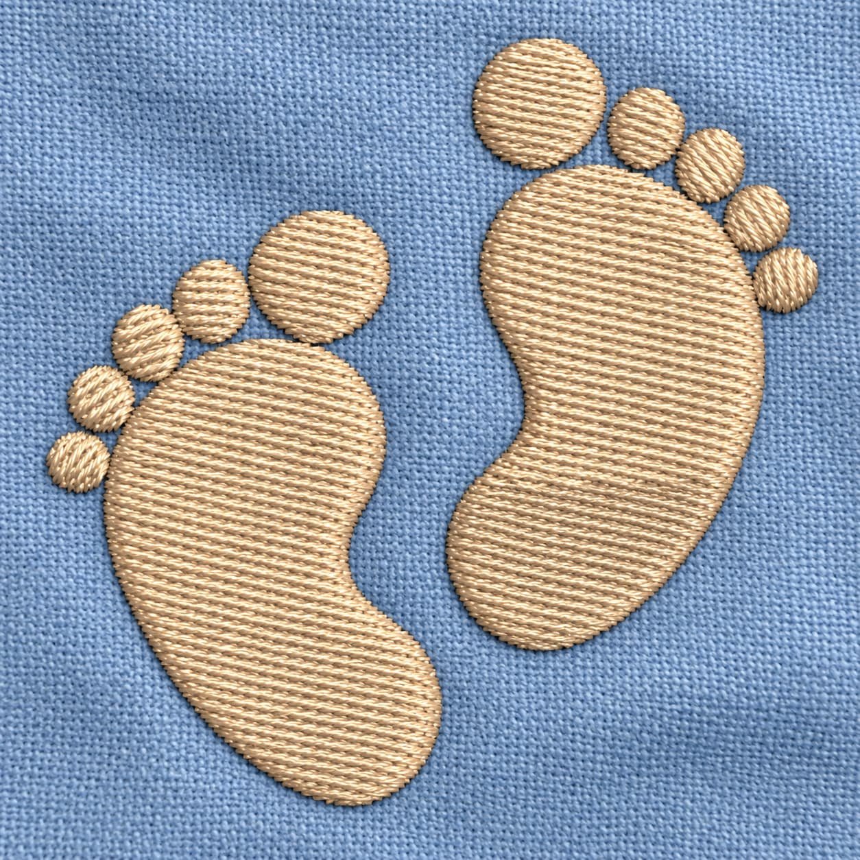 Baby Footprints Embroidery Design - Image 3