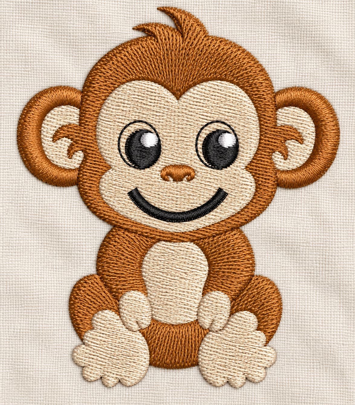Baby Monkey Embroidery design - Image 3