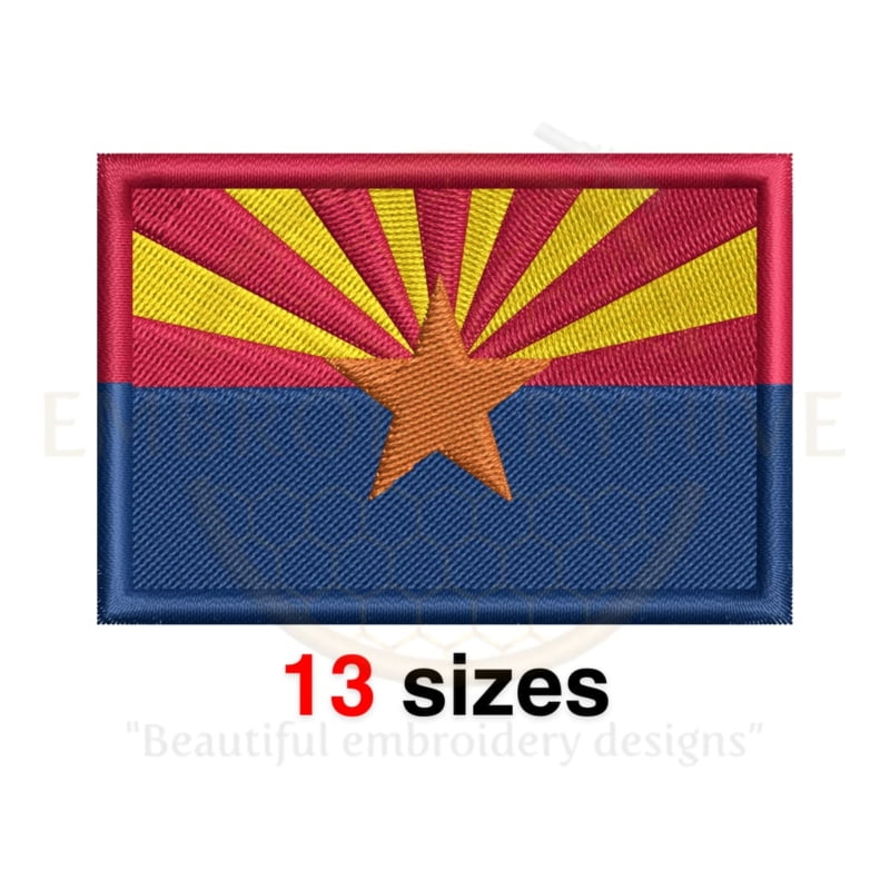 Buy Arizona flag embroidery design