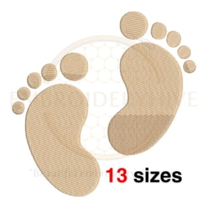 Buy Baby footprints embroidery design for machines