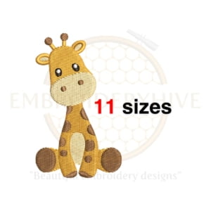 Buy Baby giraffe machine embroidery design