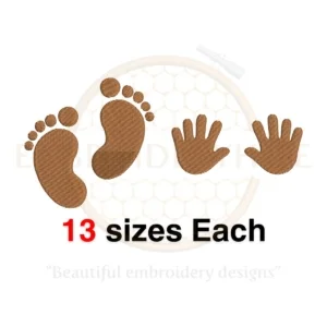 Buy Baby hand and feet machine embroidery design