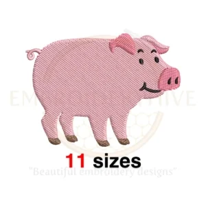 Buy Machine embroidery design of a baby pig