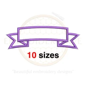 Buy Machine embroidery design for banner label