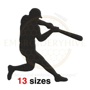 Buy Baseball player machine embroidery design