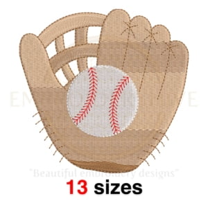 Buy Baseball glove machine embroidery design