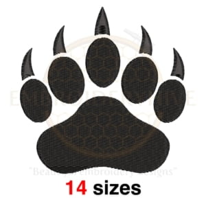 Buy Bear paw print machine embroidery design