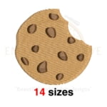 Buy Machine embroidery design of a bitten cookie