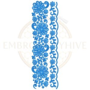 Buy flower border machine embroidery design