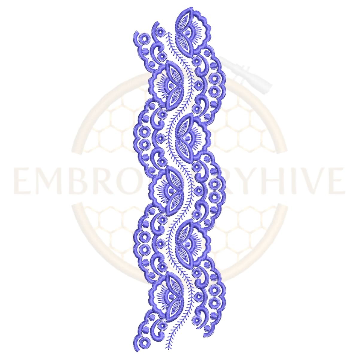 Buy flower border machine embroidery design