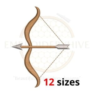 Buy Bow and arrow machine embroidery design