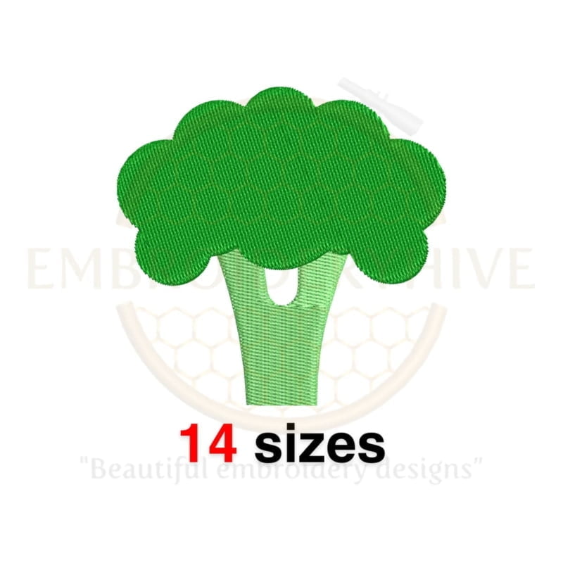 Buy Broccoli machine embroidery design