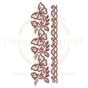 Buy Butterfly border machine embroidery design