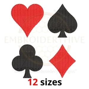 Buy Cards suits set machine embroidery design