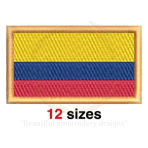 Buy Colombia flag machine embroidery design