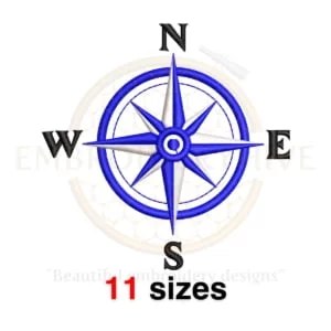 Buy Compass machine embroidery design