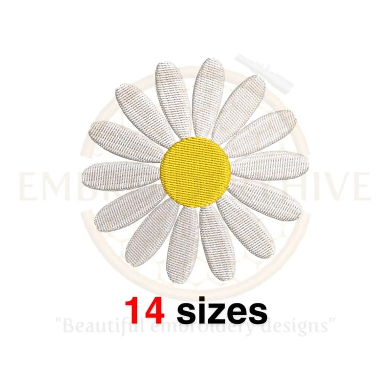 Buy Daisy Flower machine embroidery design