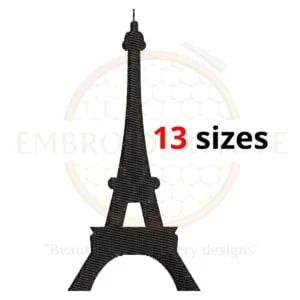 Buy Eiffel Tower machine embroidery design