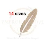 Buy Elegant feather machine embroidery design