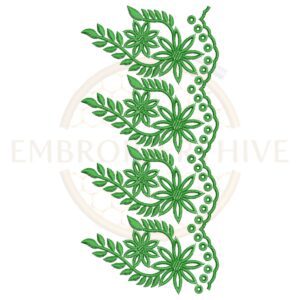 Buy floral border machine embroidery design