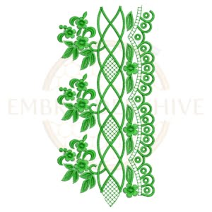 Buy floral border machine embroidery design