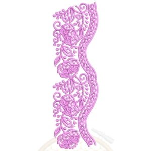 Buy floral border machine embroidery design