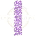 Buy floral border machine embroidery design