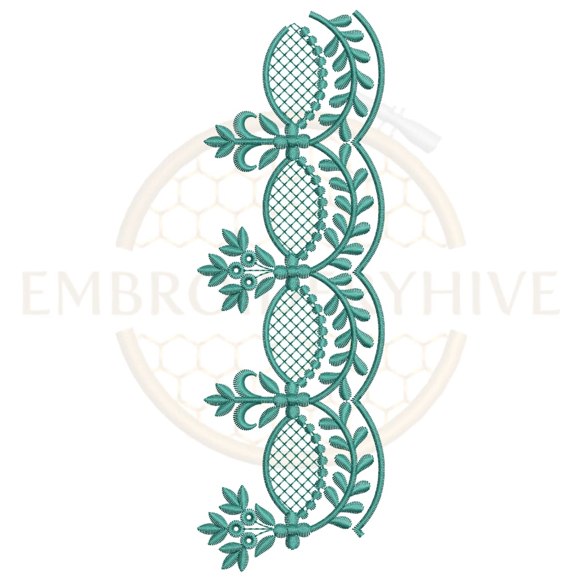 Buy floral border machine embroidery design