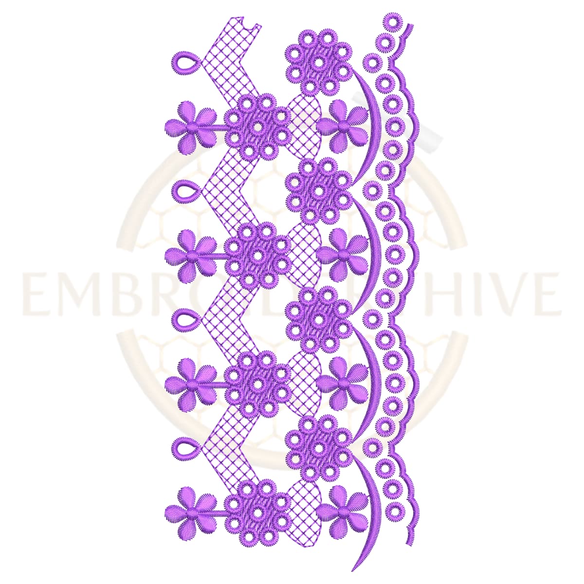 Buy floral border machine embroidery design
