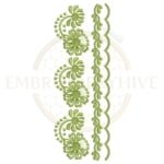 Buy floral border machine embroidery design