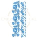 Buy floral border machine embroidery design