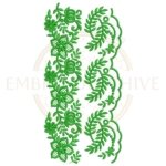 Buy flower border machine embroidery design