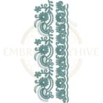 Buy floral border machine embroidery design