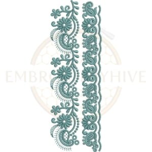 Buy floral border machine embroidery design