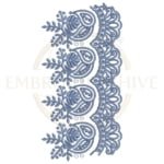 Buy flower border machine embroidery design