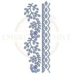Buy floral border machine embroidery design
