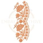 Buy floral border machine embroidery design