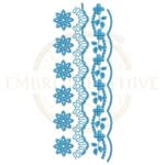 Buy floral border machine embroidery design