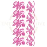 Buy floral border machine embroidery design