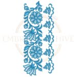 Buy floral border machine embroidery design