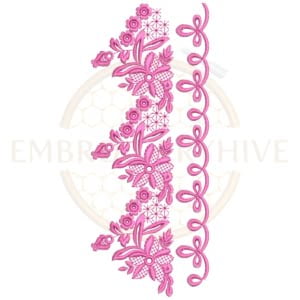 Buy floral border machine embroidery design