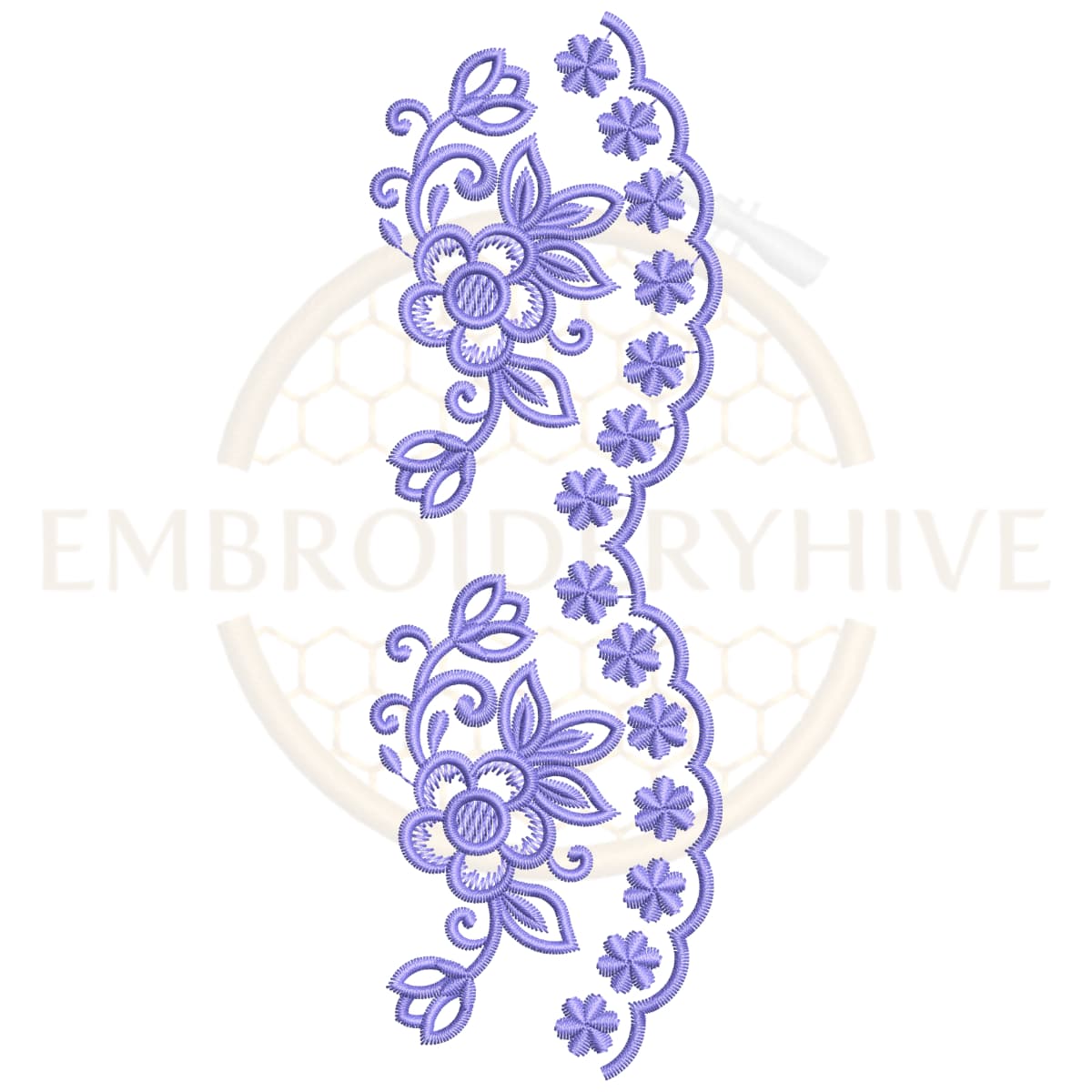 Buy floral border machine embroidery design
