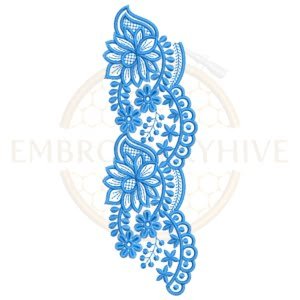 Buy floral border machine embroidery design