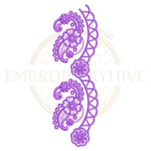 Buy floral border machine embroidery design