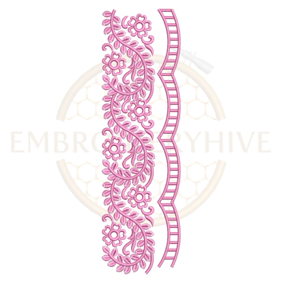 Buy floral border machine embroidery design