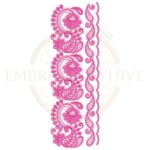 Buy floral border machine embroidery design