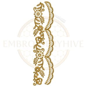 Buy floral border machine embroidery design