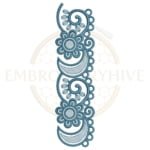 Buy floral border machine embroidery design